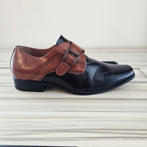 Stacy Adams Brown & Black Dress Shoes Size 6 - Picture 2 of 9